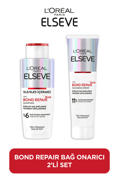 ELSEVE Bond Repair Plus Bağ Onarıcı Saç Bakım Seti: Onarıcı Bakım Kremi 150ml...