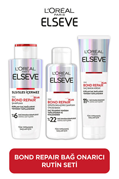 ELSEVE Bond Repair Plus Bağ Onarıcı Saç Bakım Seti Şampuan + Bakım Kremi + Şa...