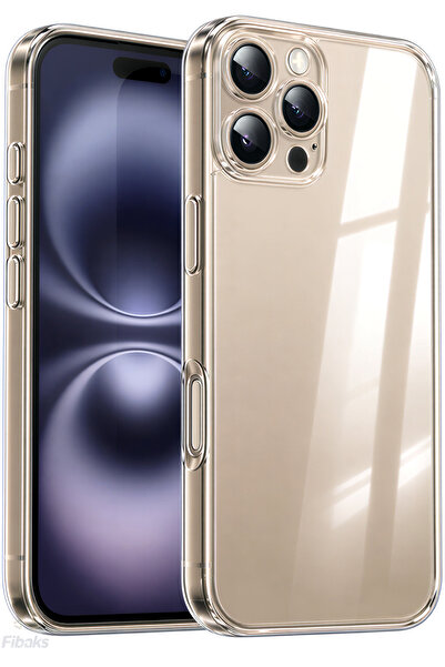 Fibaks iPhone 16 Pro Max Kılıf Kamera Korumalı Şeffaf Ince Esnek Renksiz Sili...