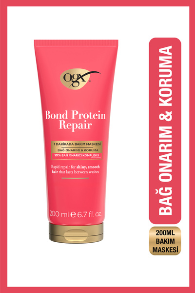 OGX Bond Protein Repair Bağ Onarıcı 1 Dakikada Bakım Maskesi 200 ml