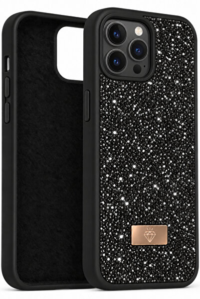 Fibaks iPhone 15 Pro Max Kılıf Içi Kadife Elmas (Jelatini Sökünüz) Tasarımlı ...