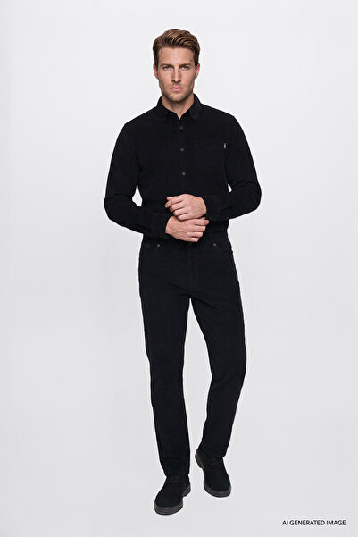 WRANGLER Texas Pamuklu Slim Fit Dar Kesim Cepli Esnek Kadife Pantolon
