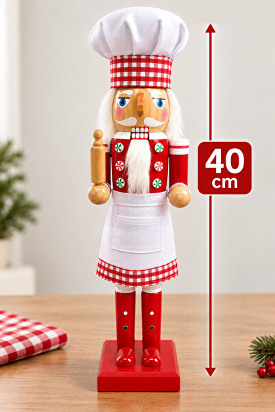 Huzur Party Store 40 Cm El Yapımı Aşçı Fındıkkıran Kurşun Asker Kurabiye Kalı...