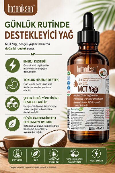 botaniksan 100ml Mct Oil (Middle Chain Triglycerters) Liquid