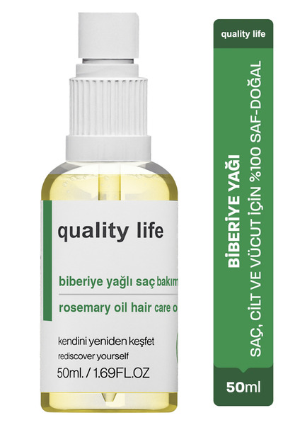 Quality Life Biberiye Yağı - 13 Aktifli Saç Dökülmesine Karşı ve Hızlı Saç Uz...