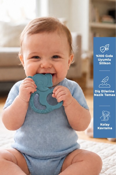 Babyjem Silikon Fil Diş Kaşıyıcı - Bpa Free