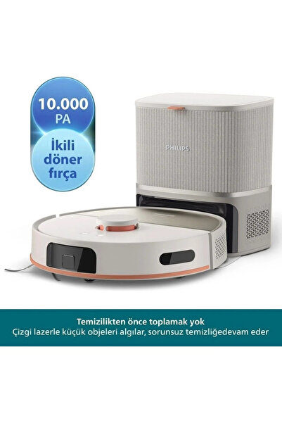 Philips Kuru Çift Süpürge Robot Döner Paspas Çizgi Lazer Navigasyon Otomatik ...