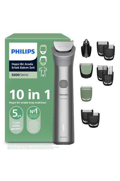 Philips 5000Serisi 10in1, Erkek Bakım Seti,Yüz/Saç/Vücut/Sakal Tıraş Makinesi...