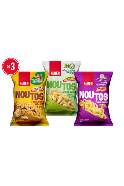 Züber Noutos Tanışma Paketi 55g x 5 Adet (%100 Yer Fıstığı, Yoğurt, Ekşi Krema)