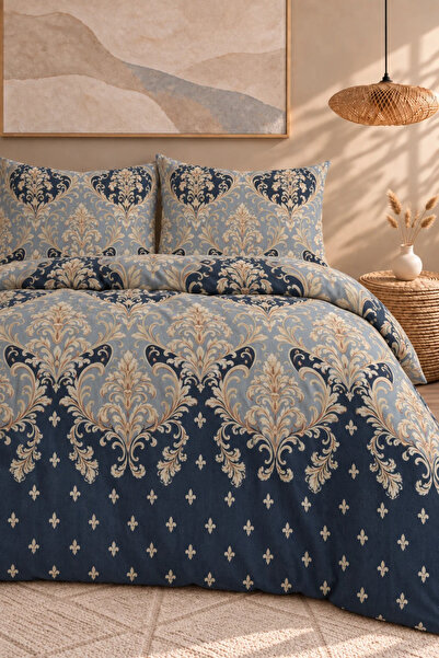 Boreas Home GÜLCE Cotton Fitted Bed Sheet Double Duvet Cover Set