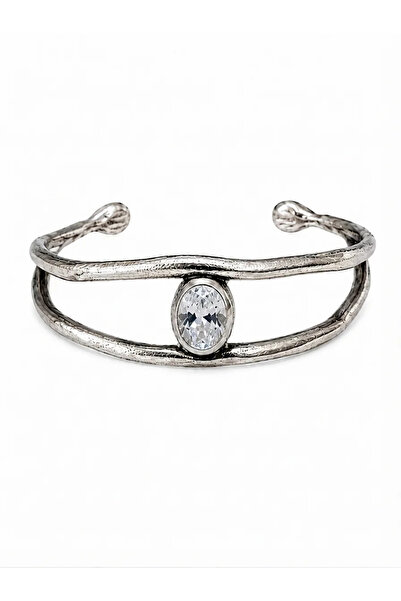 Capo by Aytaç Yamaç Capo Woman Oval Crystal Clamp Bracelet – Double Arm Moder...