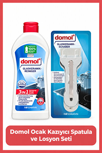 DOMOL Ocak Kazıyıcı Spatula Ve Losyon Seti