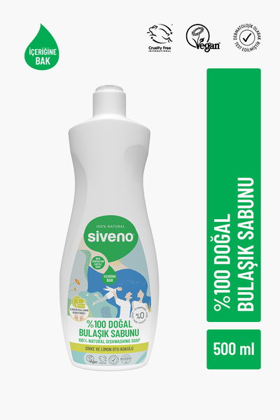 Siveno %100 Doğal Bulaşık Sabunu Bitkisel Elde Bulaşık Sabunu Nemlendirici Ve...