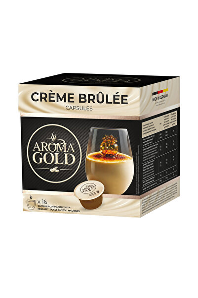 AROMA GOLD Κάψουλες Καφέ Crème Brûlée, Συμβατές με Nescafé Dolce Gusto, 1 x 1...