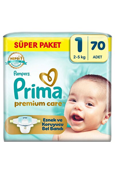 Prima Premium Care Süper Paket 1 Numara 70 Adet Bebek Bezi