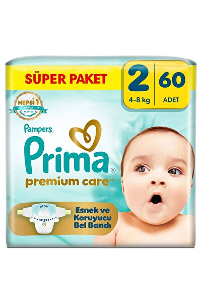 Prima Premium Care Süper Paket 2 Numara 60 Adet Bebek Bezi