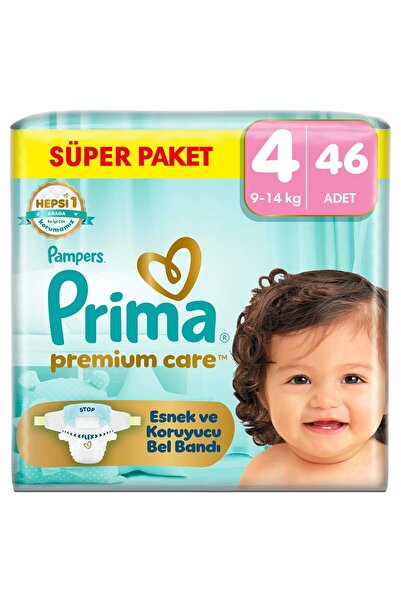 Prima Premium Care Süper Paket 4 Numara 46 Adet Bebek Bezi
