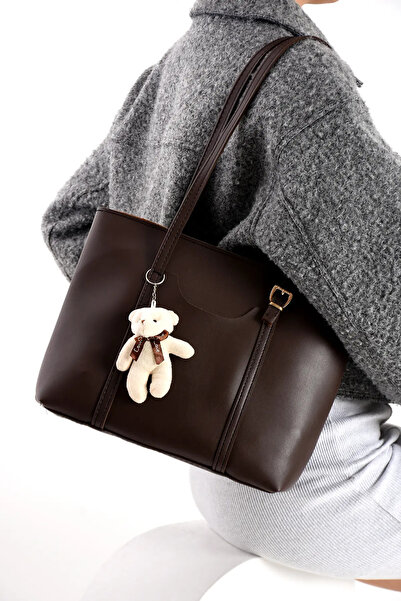 NWR BAGS Kahverengi  Kadın Omuz Ve Kol Çantası 25x34 Ebatında