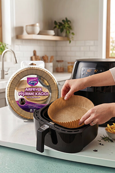 Parex Airfryer Pişirme Kağıdı Hava Fritözü Airfryer Firitözü Airfryer Yağsız Firitöz 50 Adet