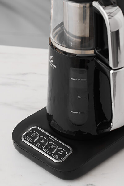 Karaca Robotea Pro Quartz 4 in 1 Konuşan Çay Makinesi Black Chrome