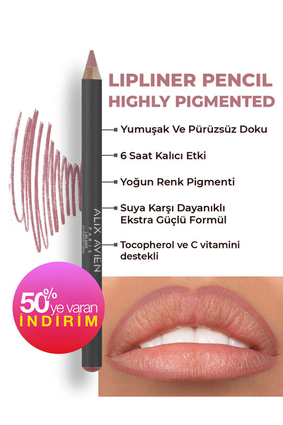 Alix Avien Uzun Süre Kalıcı Dağılma Yapmayan Nemlendirici Dudak Kalemi - Lipl...