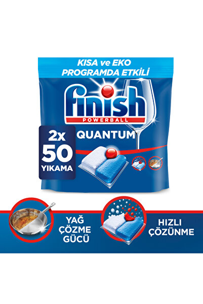 Finish Quantum 100 Tablet Bulaşık Makinesi Deterjanı (50 x 2)