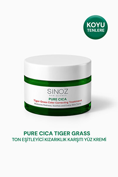 SİNOZ Pure Cica Tiger Grass Anında Ton Eşitleyici Onarıcı Yüz Bakım Kremi 15 ml