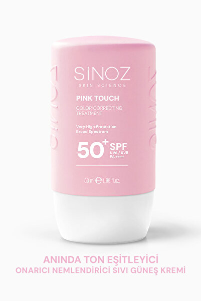 SİNOZ Pink Touch Anında Ton Eşitleyici Leke Karşıtı SPF50+ Pembe Sıvı Yüz Gün...