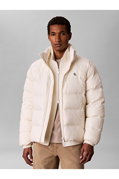 Calvin Klein LV04RG515G LS Νάιλον Πουπουλένιο Μπουφάν με Αποσπώμενη Κουκούλα ...