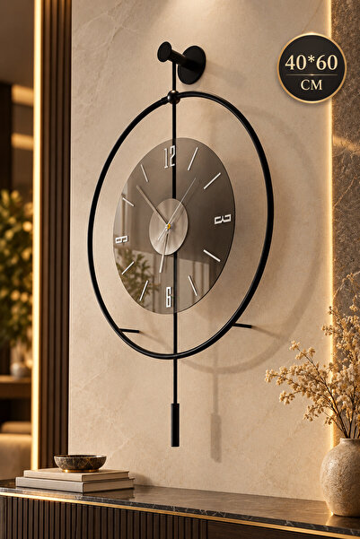 MetaQuartz Aksesuar Siyah-FÜME Luxry - (40x60 CM) -Tamperli Kırılmaz -Metal D...