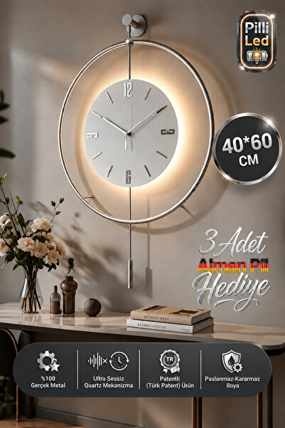 MetaQuartz Aksesuar Gümüş Kristal Seri-Küçük Boy (40X60CM)-Quartz Mekanizma- ...