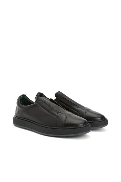 George Hogg Siyah Erkek Deri Sneaker