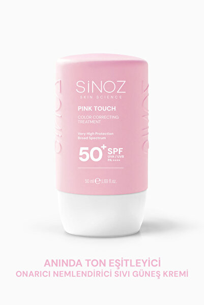 SİNOZ Pink Touch Anında Ton Eşitleyici Leke Karşıtı SPF50+ Pembe Sıvı Yüz Gün...