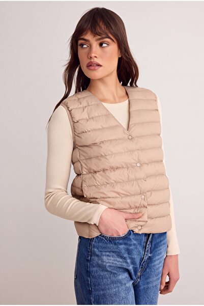 Trendyol Collection Camel Regular Fit Light Fiber Vest Twoaw27Ye00037
