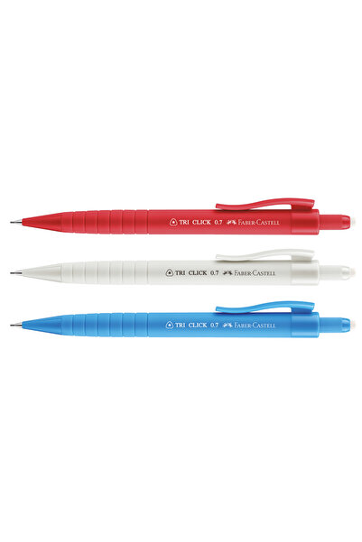 Faber Castell Tri Click Soft Touch Uçlu Kalem,Retro,0.7 Uç,Ergonomik Üçgen Tu...