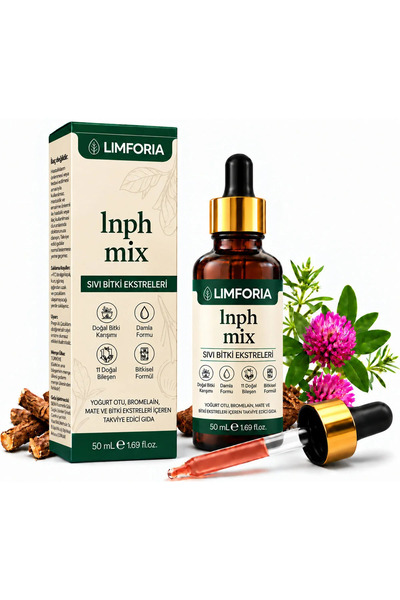 limforia Lnph Mix Bitkisel Damla & Yoğurt Otu, Bromelain ve Mate Yaprağı İçer...