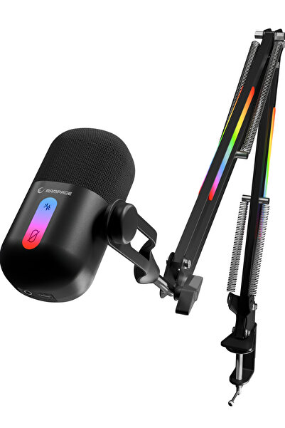 Rampage Arpej Rgb Mikrofon Masa Standlı Ses Göstergeli Dokunmatik Pop Filtre ...