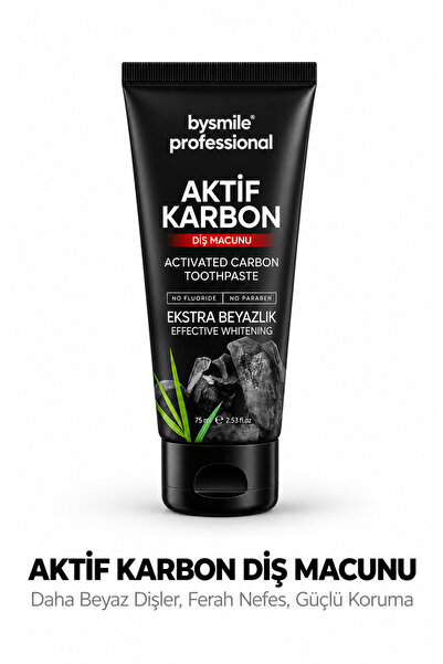 BySmile Professional Aktif Karbon Diş Beyazlatıcı Macun – Kalıcı Etki, Leke Giderici & Ferah Nefes (75 ml)