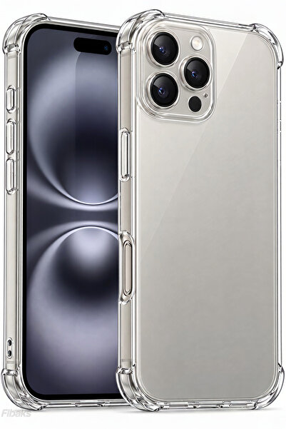 Fibaks iPhone 16 Pro Kılıf Antishock Darbe Emici Kamera Korumalı Yumuşak Esne...