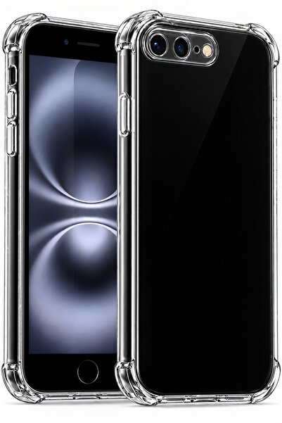 Fibaks iPhone 7 Plus/8 Plus Kılıf Antishock Darbe Emici Kamera Korumalı Yumuş...