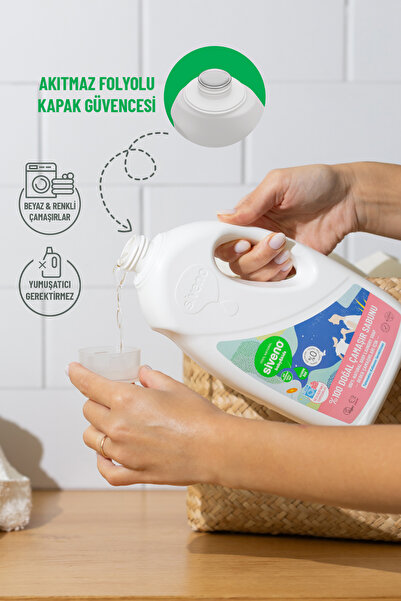 Siveno %100 Doğal Bebek Çamaşır Sabunu Kendinden Yumuşatıcılı Bitkisel Deterjan Vegan 1000 ml