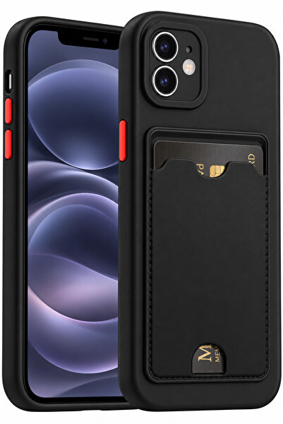 Fibaks iPhone 11 Kılıf Kamera Korumalı Kartlıklı Kart Bölmeli Cüzdanlı Siyah ...