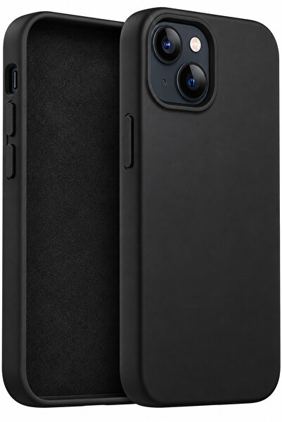 Fibaks iPhone 14 Plus/15 Plus Kılıf Kadife Lansman Soft Yumuşak Liquid Siliko...