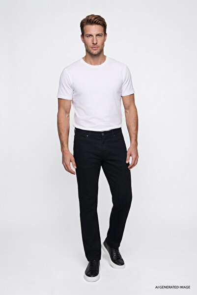 WRANGLER Normal Bel Slim Fit Siyah Erkek Chino Pantolon Texas Slim Pantolon
