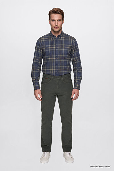 WRANGLER Normal Bel Slim Fit Yeşil Erkek Chino Pantolon MW12SEC300 Yeşil Chin...