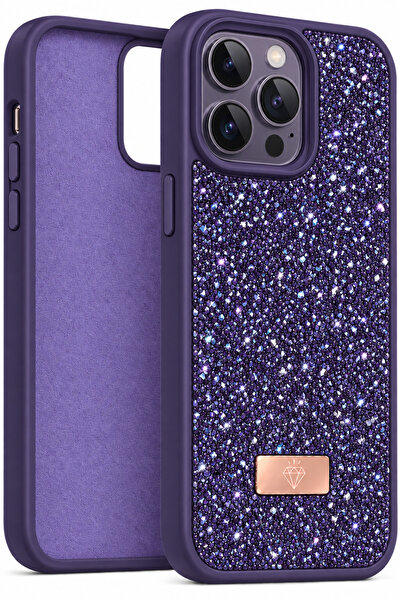 Fibaks iPhone 14 Pro Max Kılıf Içi Kadife Elmas (Jelatini Sökünüz) Tasarımlı ...