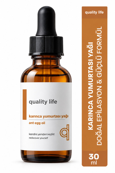 Quality Life Karınca Yumurtası Yağı Tüy Azaltıcı ve Tüy Dökücü Bakım Yağı 30M...
