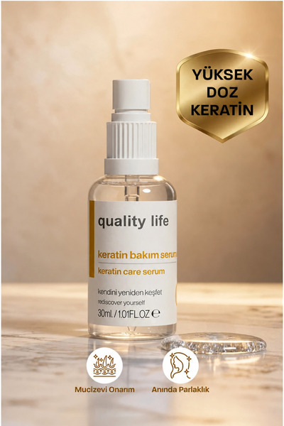 Quality Life Keratin Yağı - Durulama Gerektirmeyen Saç Bakım Yağı - Keratin S...