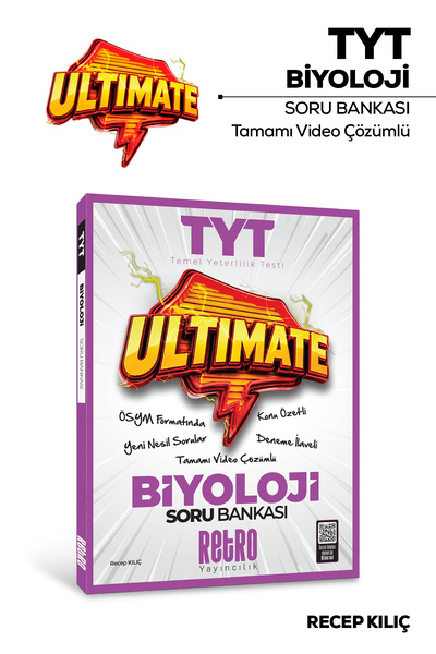 RETRO YAYINCILIK 2027 TYT ULTIMATE BİYOLOJİ SORU BANKASI Tamamı Video Çözümlü...