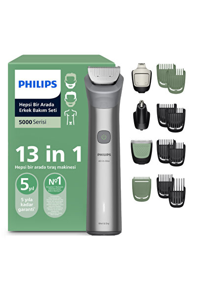 Philips 5000Serisi 13in1, Erkek Bakım Seti,Yüz/Saç/Vücut/Sakal Tıraş Makinesi...